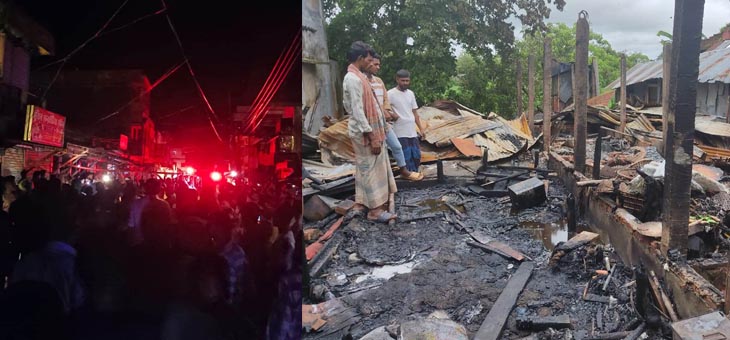 দোয়ারাবাজারে ৩টি দোকান ভস্মীভূত, ২০ লক্ষ টাকার ক্ষয়ক্ষতি