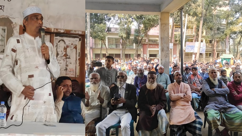 লাখাইয়ে উপজেলা চেয়ারম্যান আজাদের নির্বাচনী সভা