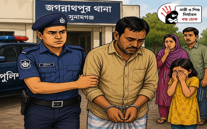 জগন্নাথপুরে পাঁচ বছরের শিশুকে যৌ*ন নি*র্যাতনের অ*ভিযোগে চাচা আ*টক