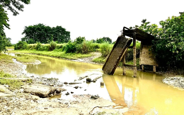 গোয়াইনঘাটে ঝুলে আছে হাজারো মানুষের স্বপ্ন লালটিকির ব্রিজ