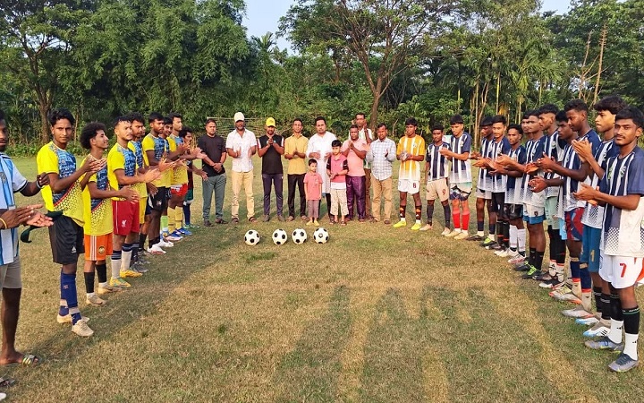 গোয়াইনঘাটে মোস্তাফিজুর রহমান কাওছার আদিবাসী মিডবার ফুটবল টুর্নামেন্ট