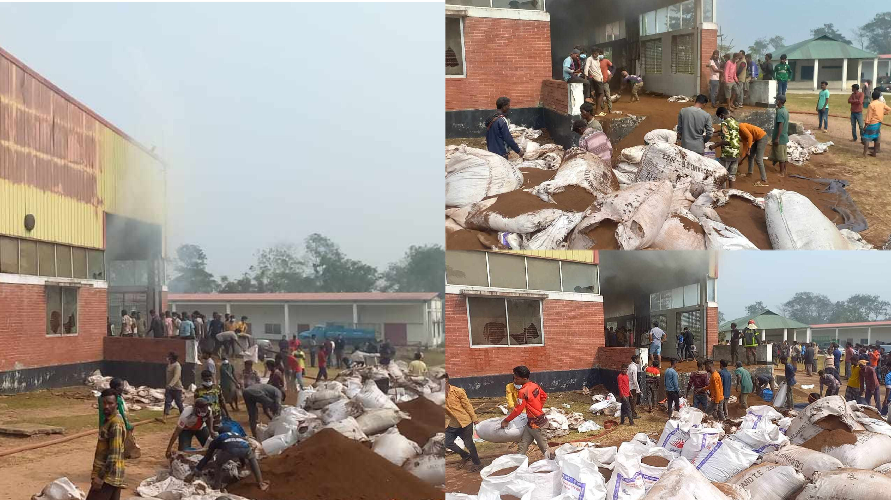 চুনারুঘাটে লাল চাঁন্দ চা-বাগান ফ্যাক্টরিতে আগুনে কোটি টাকার ক্ষয়ক্ষতি 