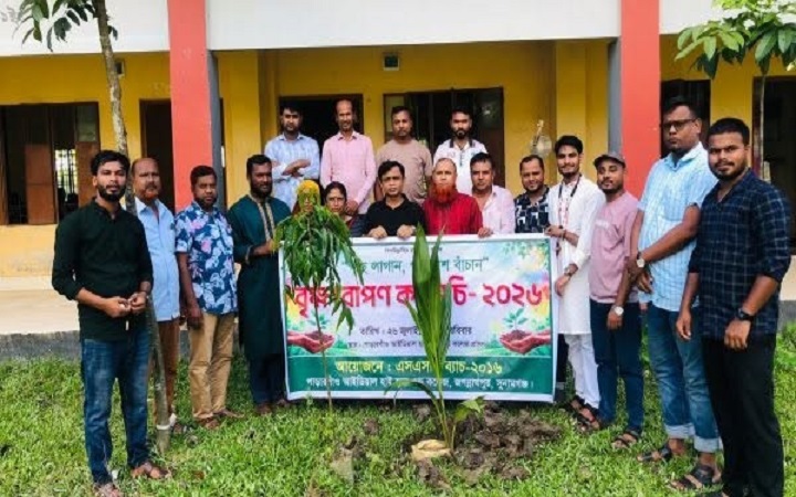 পাড়ারগাঁও আইডিয়াল হাই স্কুলে বৃক্ষরোপণ কর্মসূচি