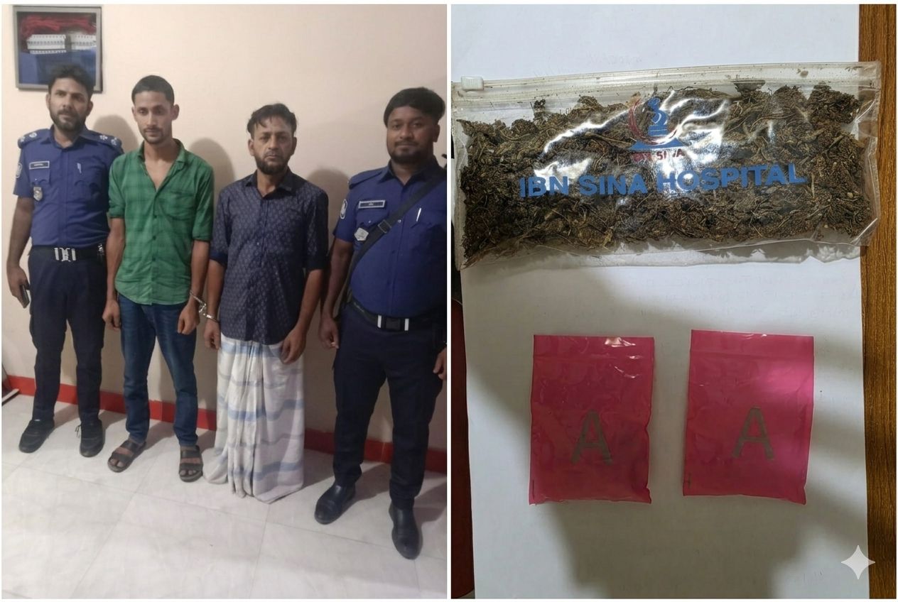 গোলাপগঞ্জে ই'য়াবা ও গাঁ'জাসহ আ'টক ২