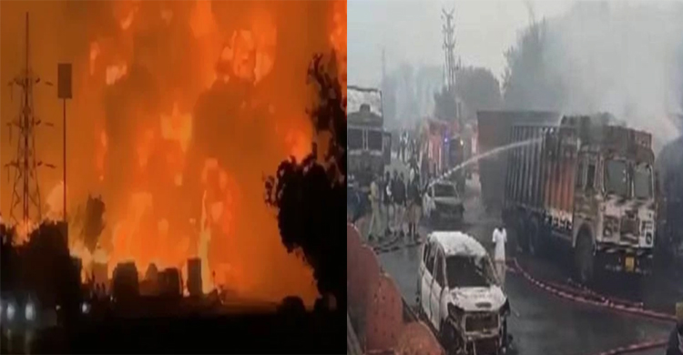 ভারতে পেট্রল পাম্পে ভ য়া বহ বি স্ফো র ণ, নি হ ত ৫
