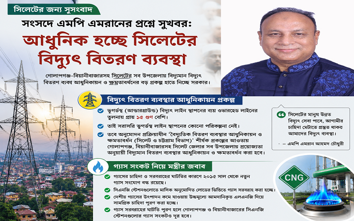 আধুনিক হচ্ছে সিলেটের বিদ্যুৎ ব্যবস্থা