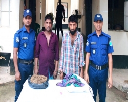 তাহিরপুরে দুই মাদক কারবারি আটক