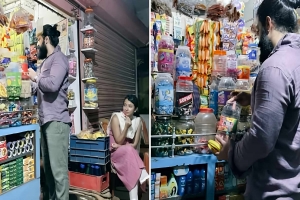 স্ত্রীকে নিয়ে মুদি দোকানে ‘কেজিএফ’ সিনেমার নায়ক যশ 