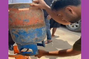 গ্যাসের সিলিন্ডারে পানি, জগন্নাথপুরে ব্যবসায়ীকে জ*রিমানা