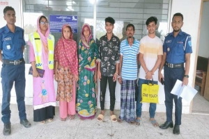 চুনারুঘাটে আসামি ধরতে গিয়ে পুলিশের উপর হামলা: আহত ৪, গ্রেপ্তার ৫