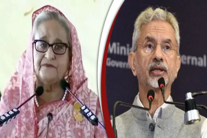 হাসিনাকেই ঠিক করতে হবে তিনি কতদিন ভা র তে থাকবেন: জয়শঙ্কর