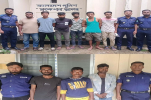 ছাতকে  মা দক ও ডা কাতিসহ বিভিন্ন মা মলার ৯ আ সামি গ্রে ফতার
