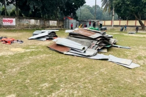 অনুমতি না থাকা সত্ত্বেও হবিগঞ্জে খেলার মাঠে হচ্ছে মেলা
