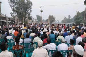 লাখাই ইউনিয়নে উপজেলার চেয়ারম্যান প্রার্থীর সমর্থনে নির্বাচনী সভা 