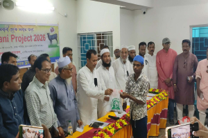 জামালগঞ্জে  অসহায় পরিবারের মাঝে  গোশত বিতরণ
