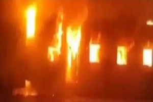 চুনারুঘাটে ভোটকেন্দ্রে আগুন