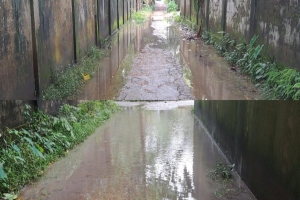 ড্রেনেজ অব্যবস্থাপনায় তলিয়ে যাচ্ছে রাস্তাঘাট, ভো'গান্তিতে জগন্নাথপুরবাসী